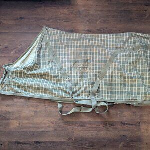 Integrity Linens 84" Tan Plaid Stable Sheet